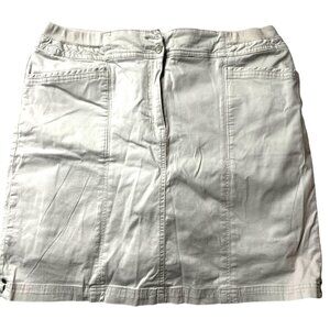 Karen Scott Womens Beige Skort With Pockets Size 14